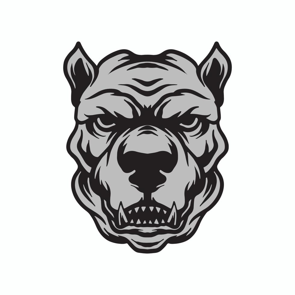 Dog face drawing vector