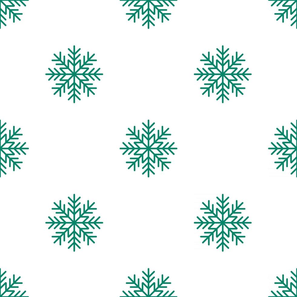 Snowflakes Seamless Repeat Vector Pattern