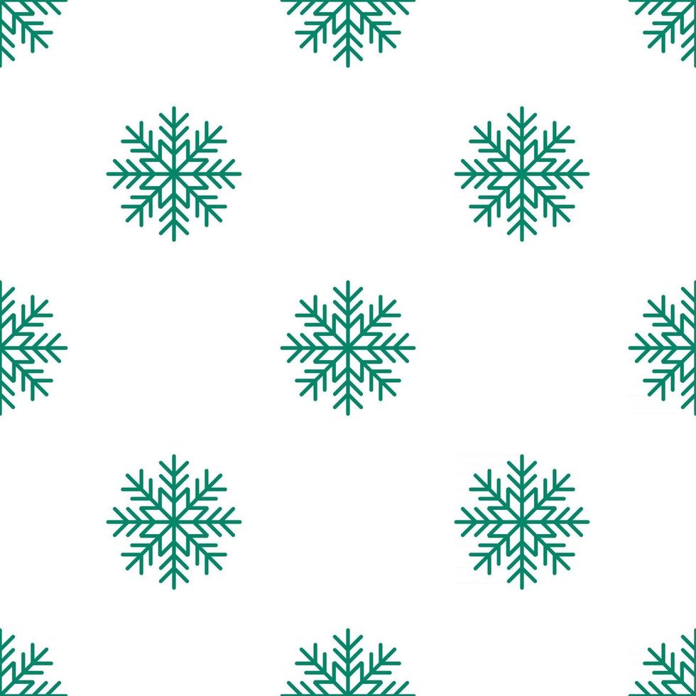 Snowflakes Seamless Repeat Vector Pattern