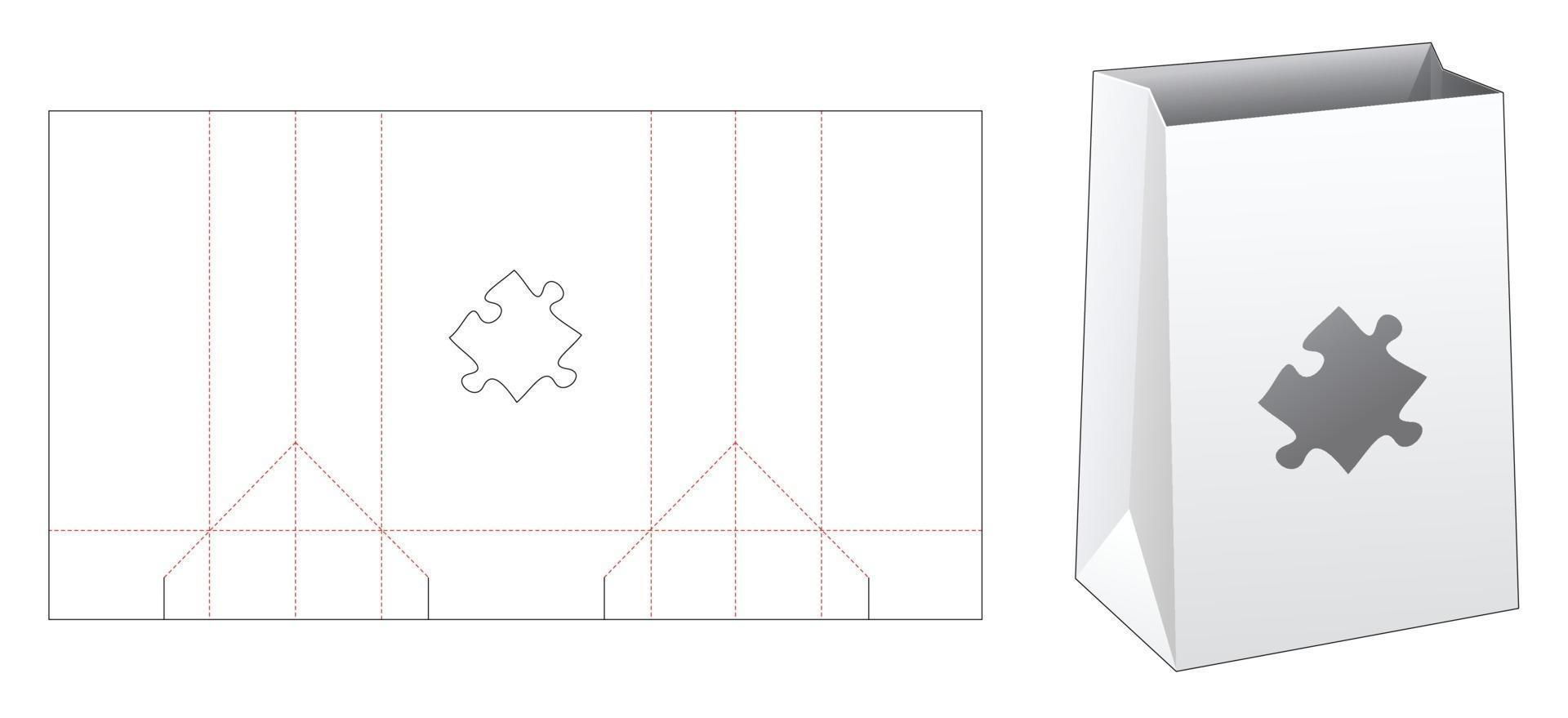 caja de embalaje plantilla troquelada vector