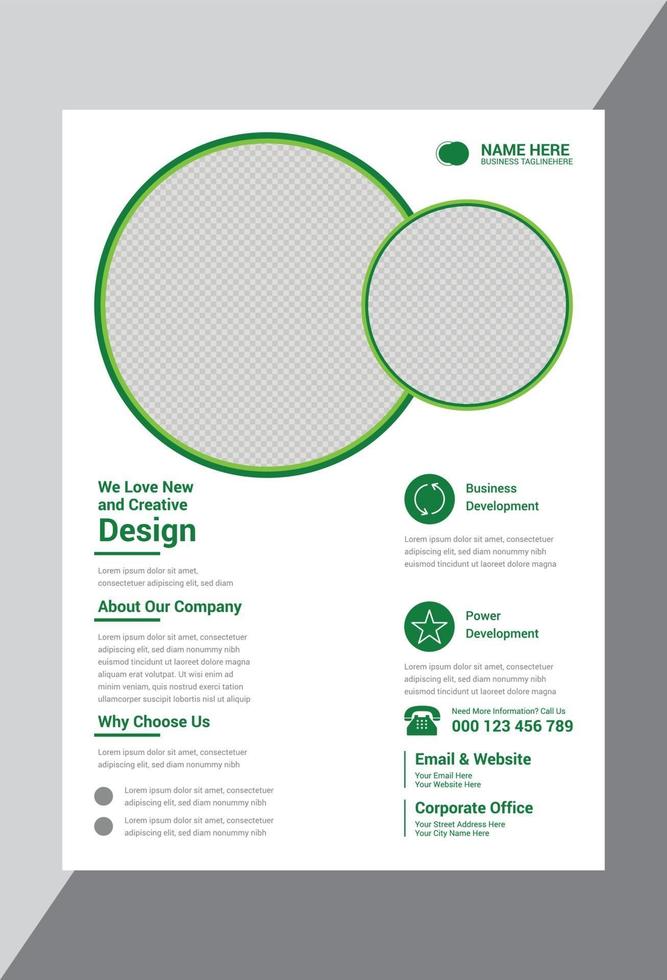 Promotional creative business flyer design template vector