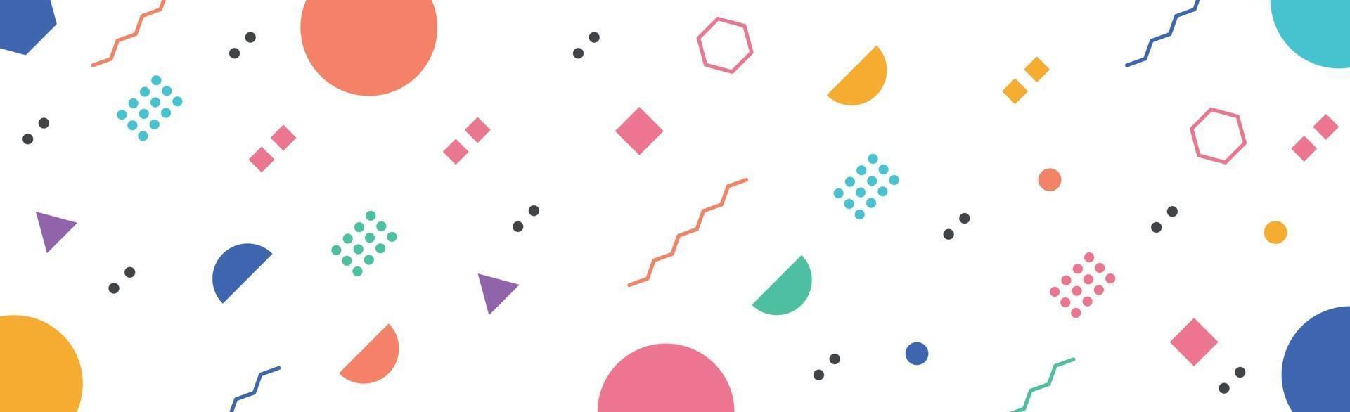 Abstract background with different geometric shapes vector