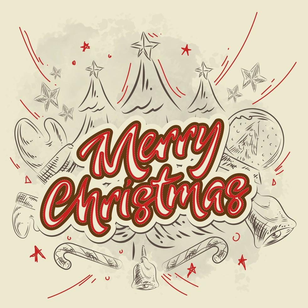 Christmas design doodle elements vector