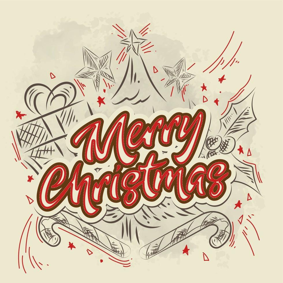 Christmas design doodle elements vector