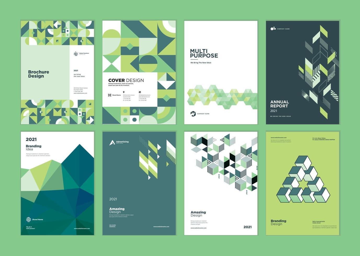 Brochure, Business Plan, Annual Report Designs vector