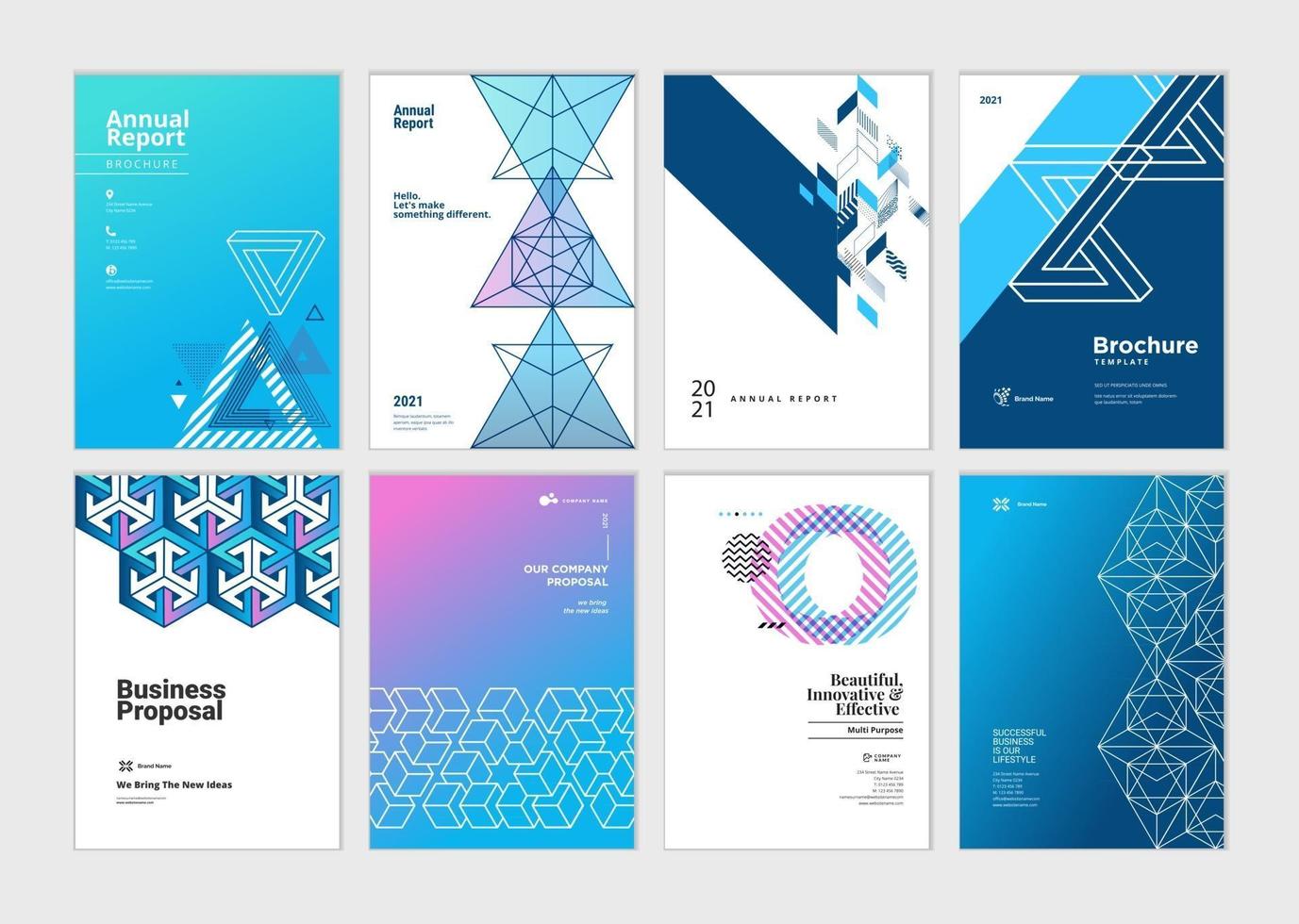 Brochure, Business Plan, Annual Report Designs vector