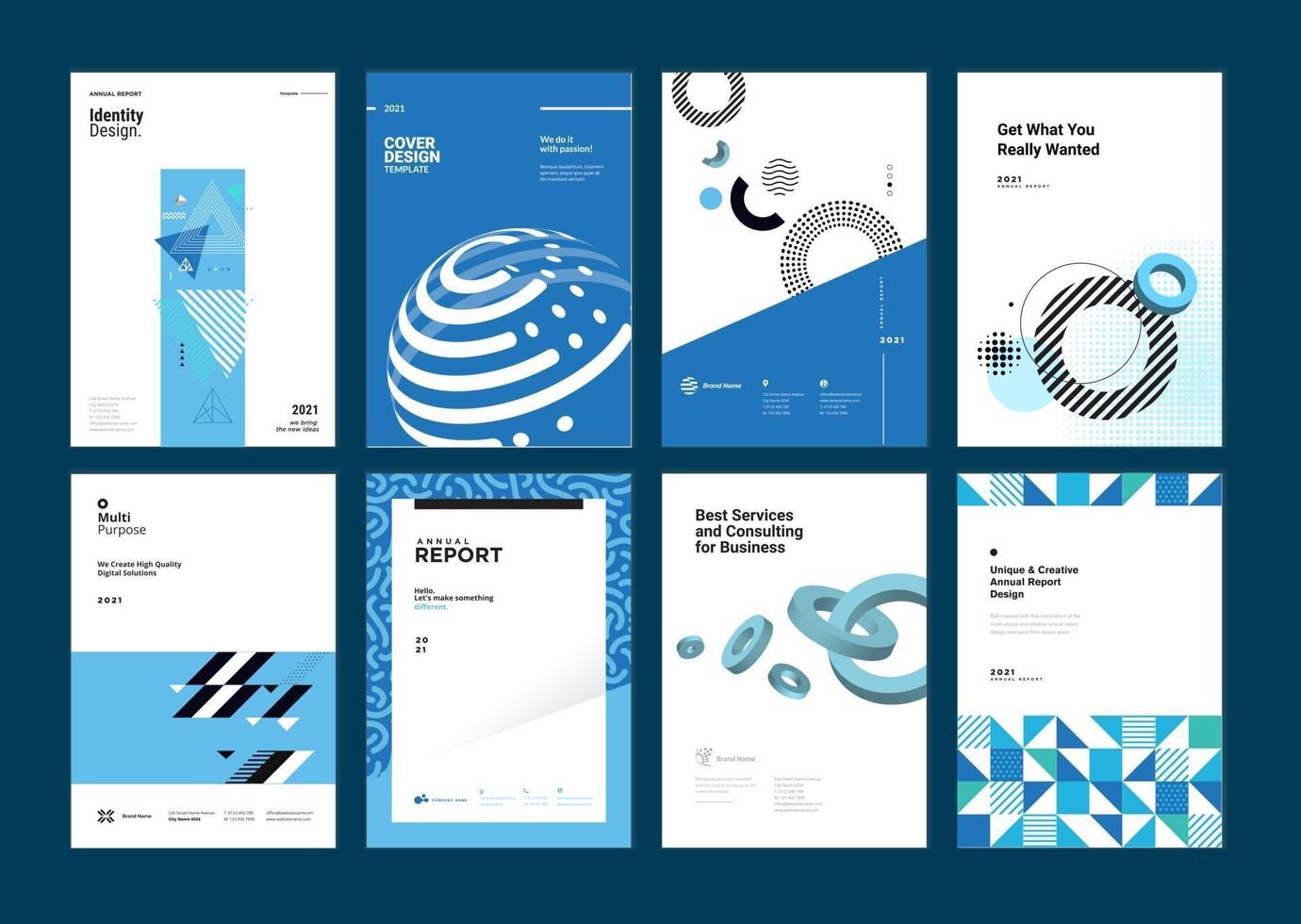 Brochure, Business Plan, Annual Report Designs vector
