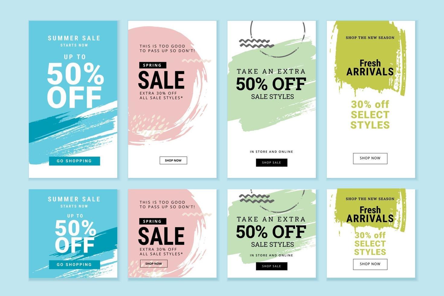 Set of Story Sale Banners vector