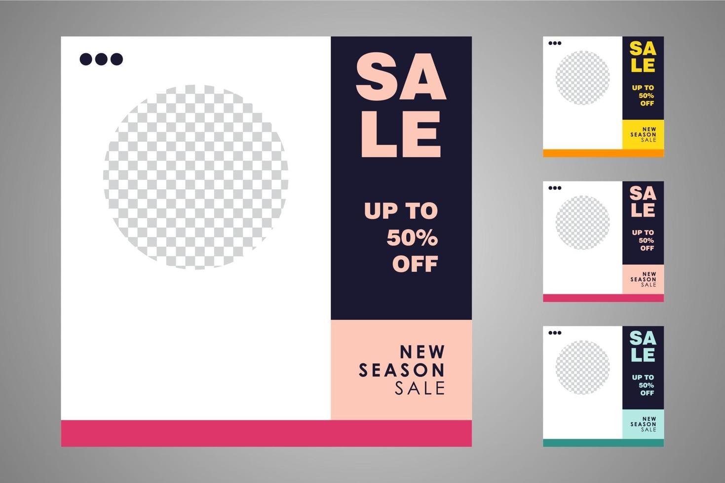 Suitable for social media posts templates and web or internet ads. vector