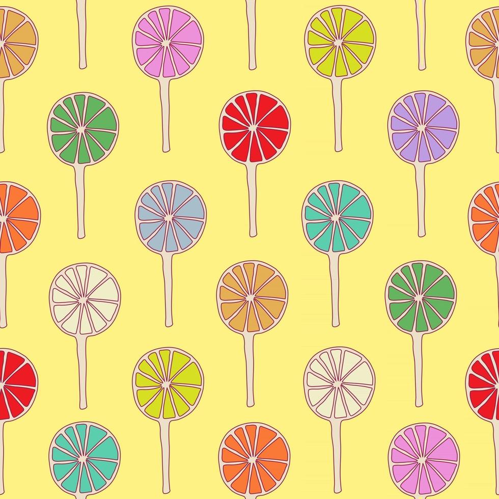 Seamless pattern lollipops vector