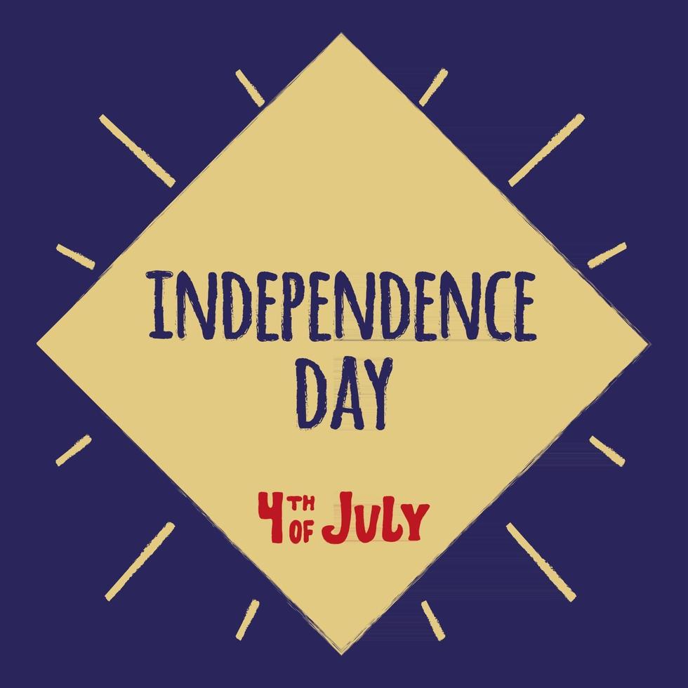 Vector illustration of label Independence day