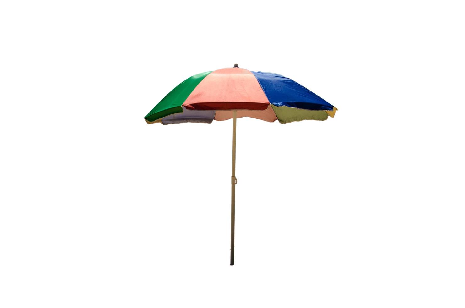 Beach umbrella white background photo