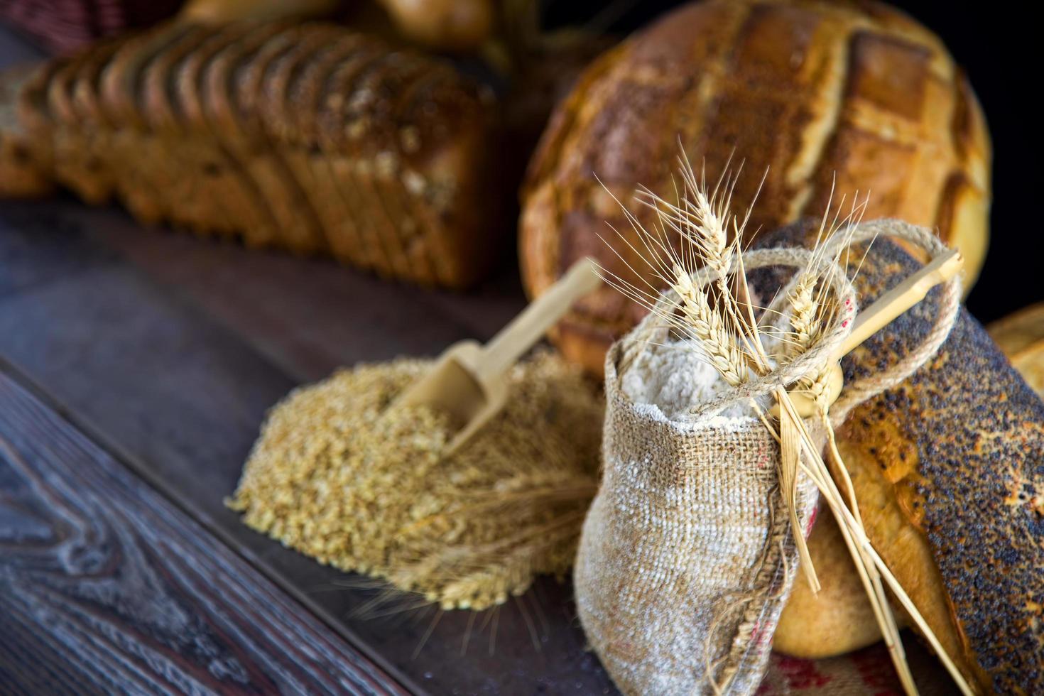 Delicious Fresh Bread Food Concept photo