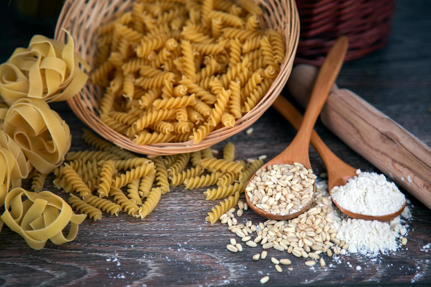 Italian Uncooked Macaroni Pasta photo