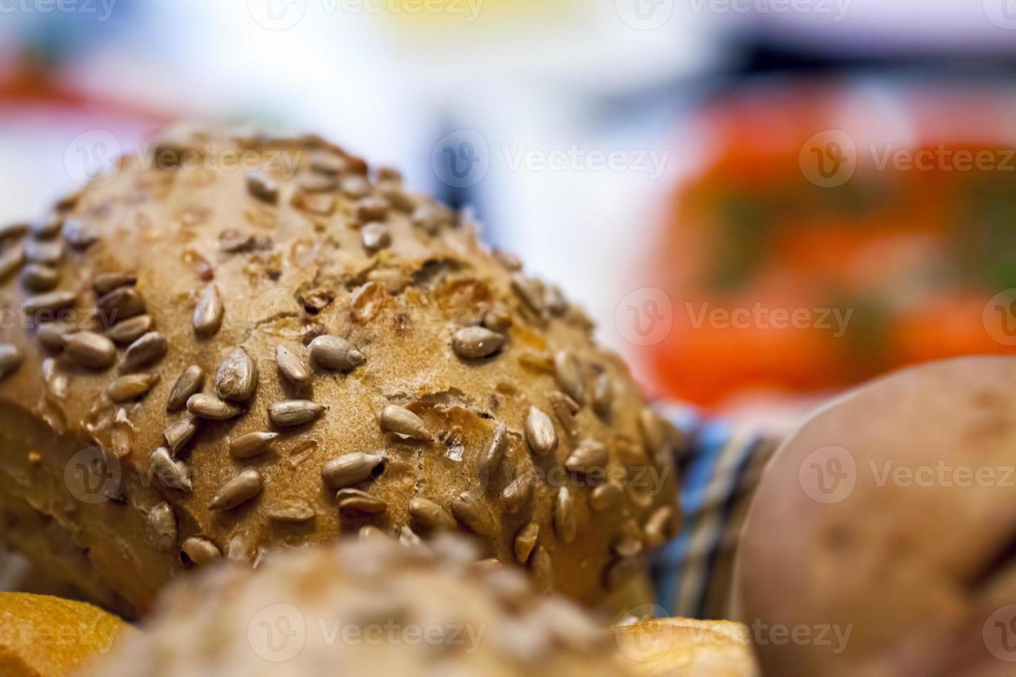 delicioso concepto de comida de pan fresco foto