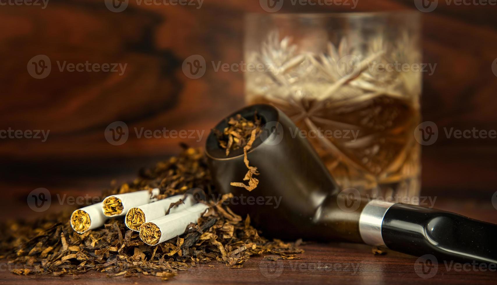 Unhealthy Addiction Nicotine Tobacco Pipe Cigar 3055139 Stock Photo at