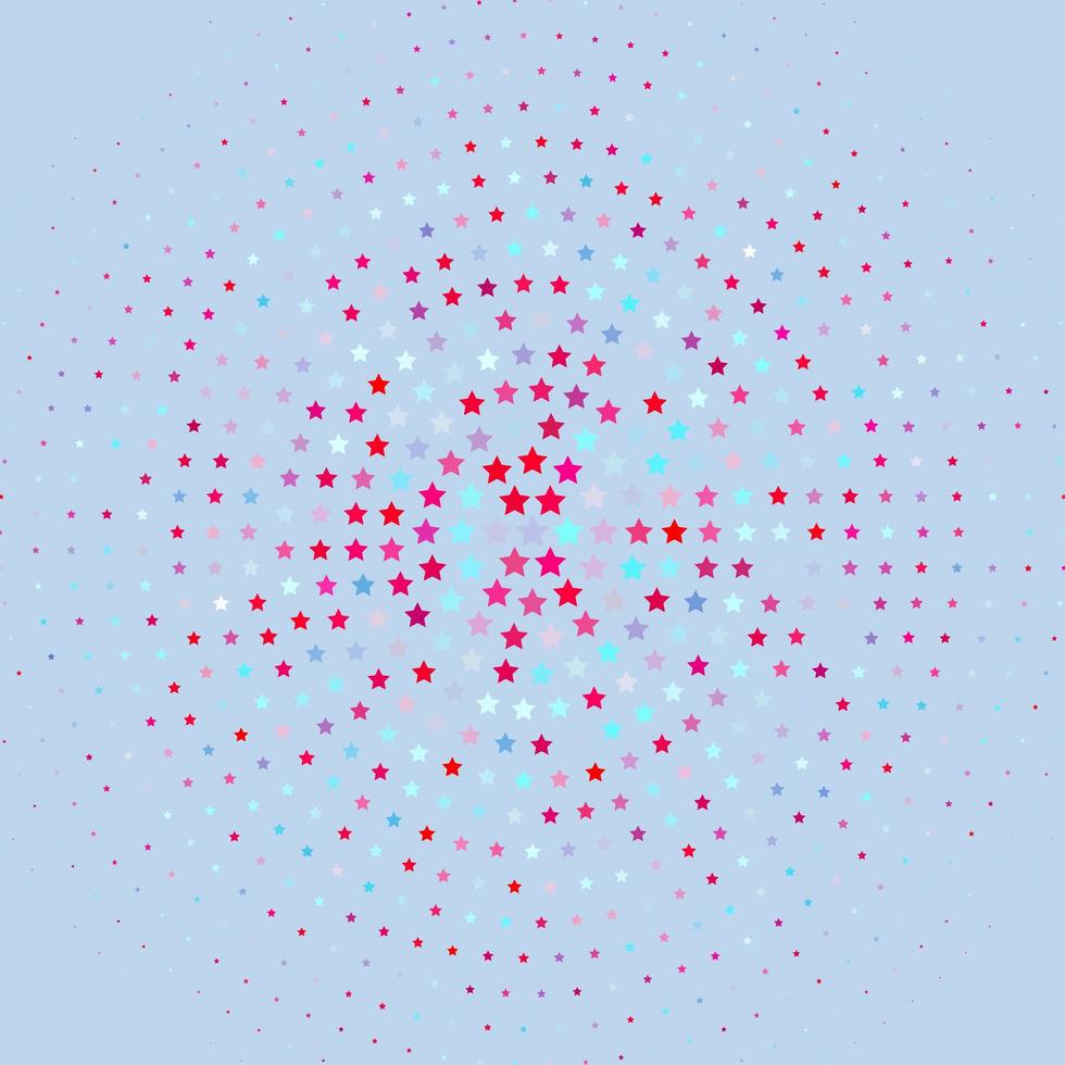 Light Blue, Red vector layout with bright stars.