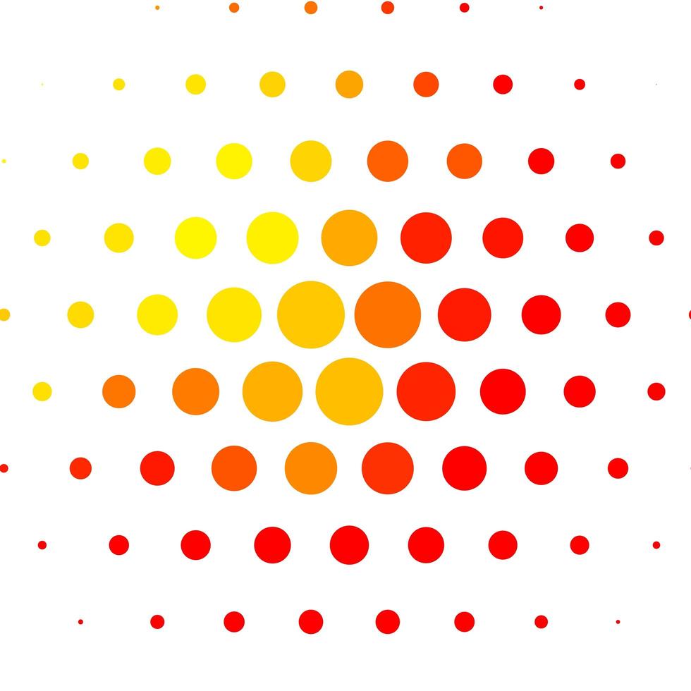 Light Red, Yellow vector background with spots.