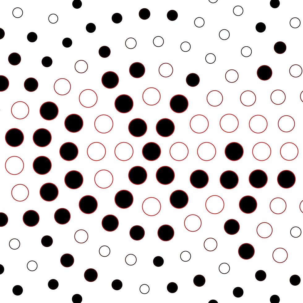 Dark Red vector background with circles.