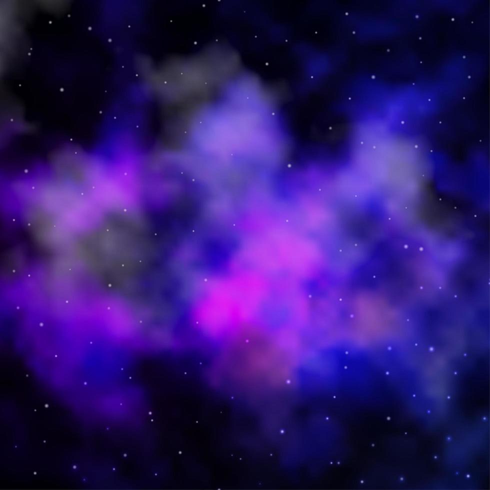 Dark Purple, Pink vector background with small and big stars.