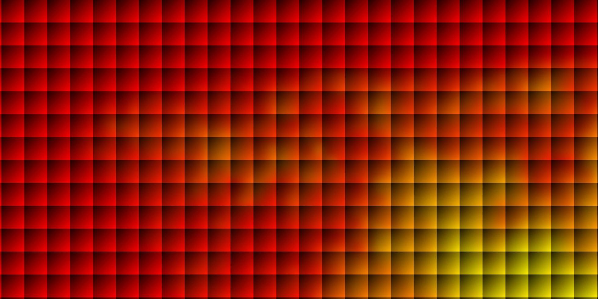textura de vector rojo, amarillo claro en estilo rectangular.