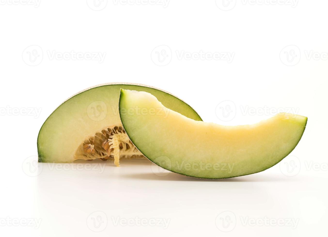 Cantaloupe melon on white background photo