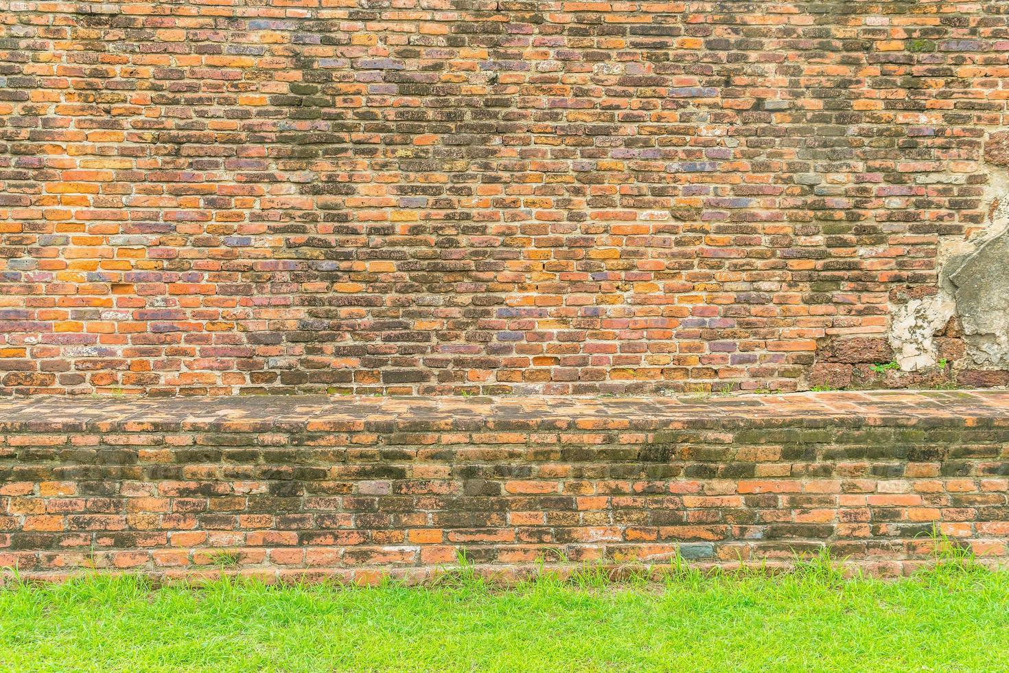 Empty brick wall texture for background photo