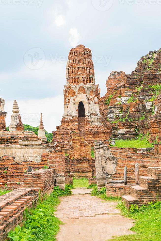 Beautiful old architecture historic of Ayutthaya in Thailand - boost up color processing style photo