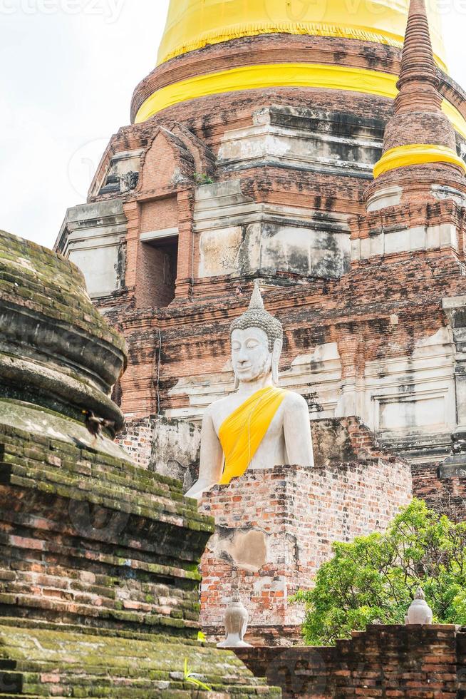 Beautiful old architecture historic of Ayutthaya in Thailand - boost up color processing style photo