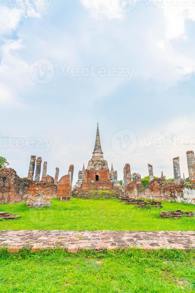 Beautiful old architecture historic of Ayutthaya in Thailand - boost up color processing style photo