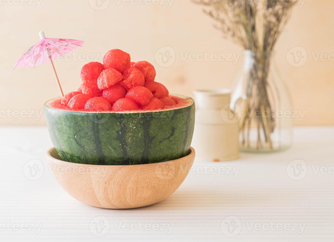 Fresh watermelon on the table photo