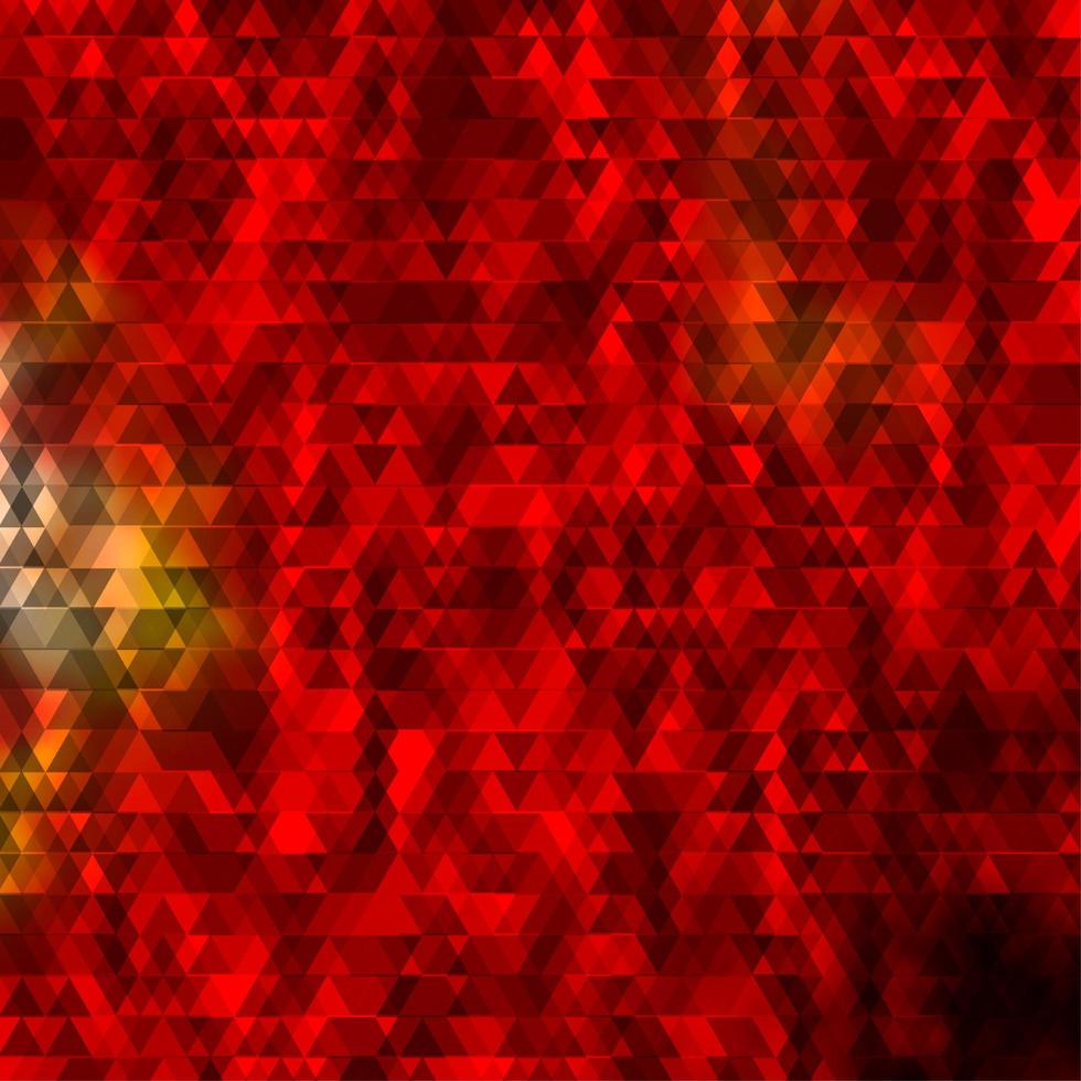 textura de vector rojo, amarillo claro con líneas, triángulos.