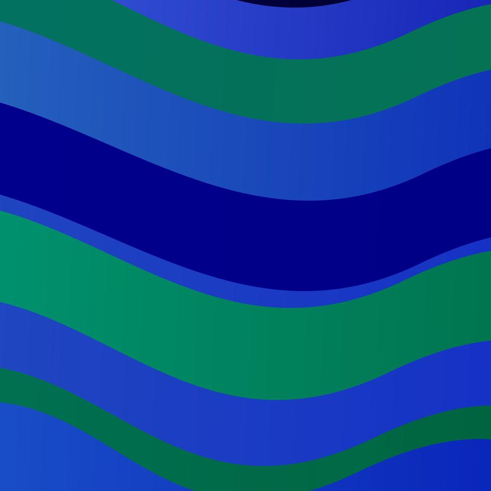 plantilla de vector azul claro, verde con líneas torcidas.