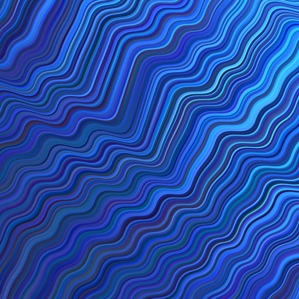 Dark BLUE vector texture with curved lines.