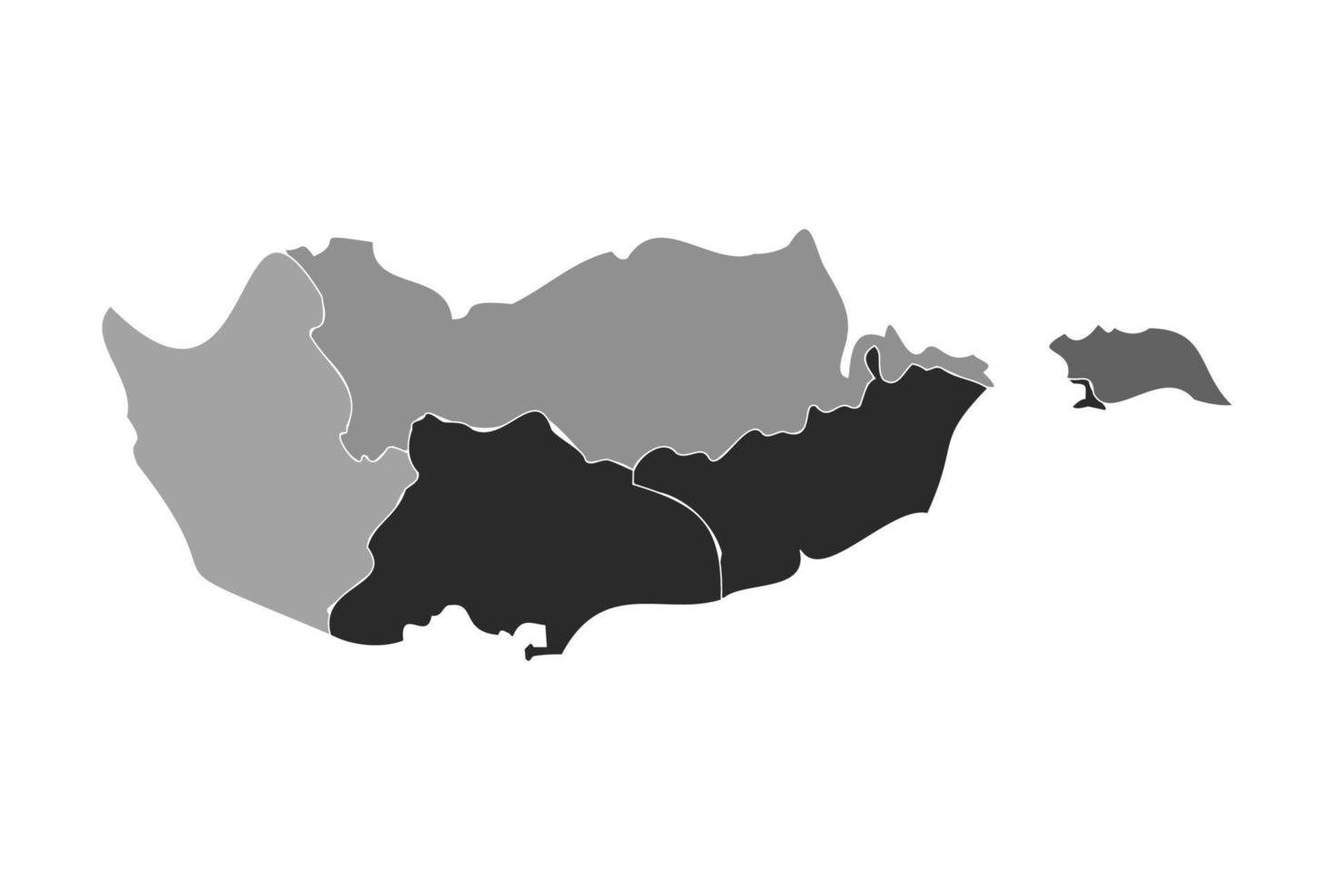 mapa dividido gris de chipre vector