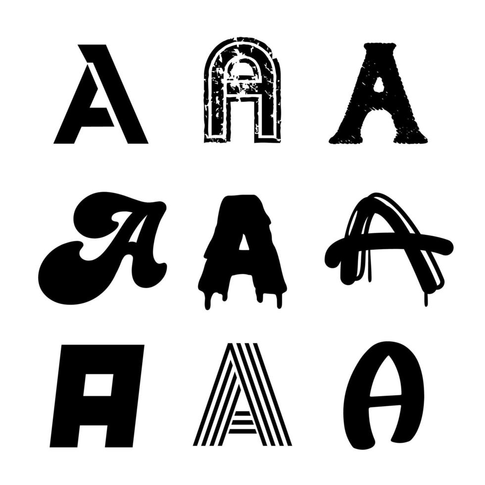 letra mayúscula un diseño del alfabeto vector