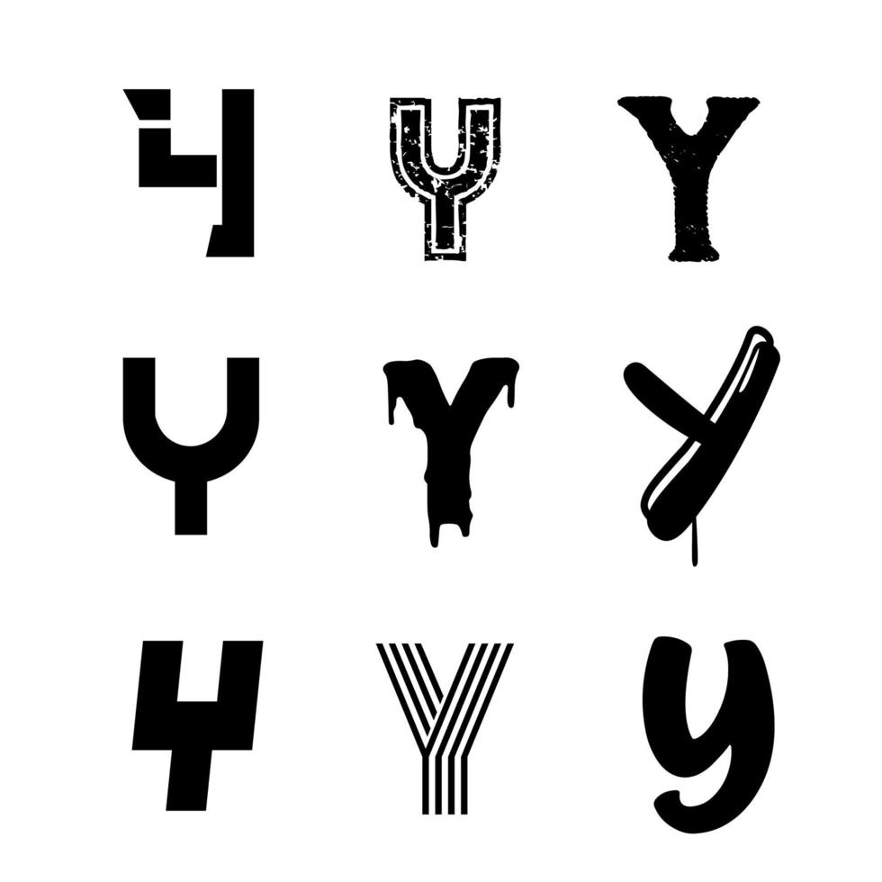 Capital Letter Y Alphabet Design vector