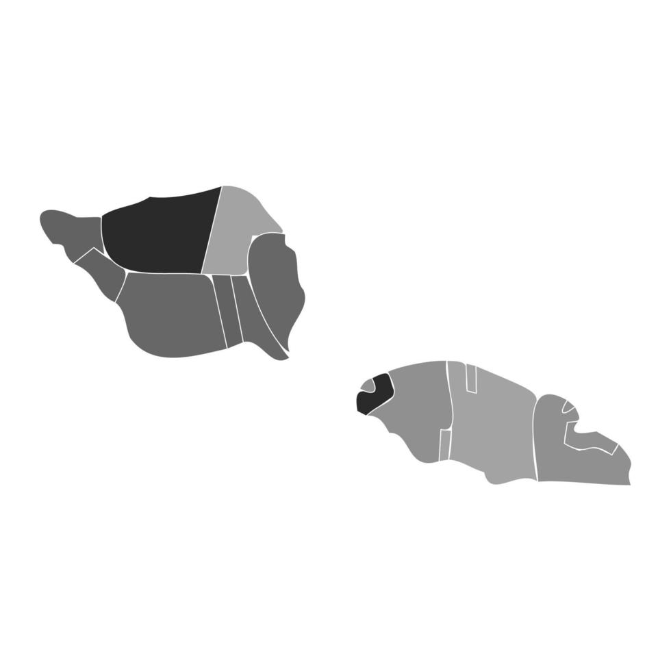 Gray Divided Map of Samoa vector