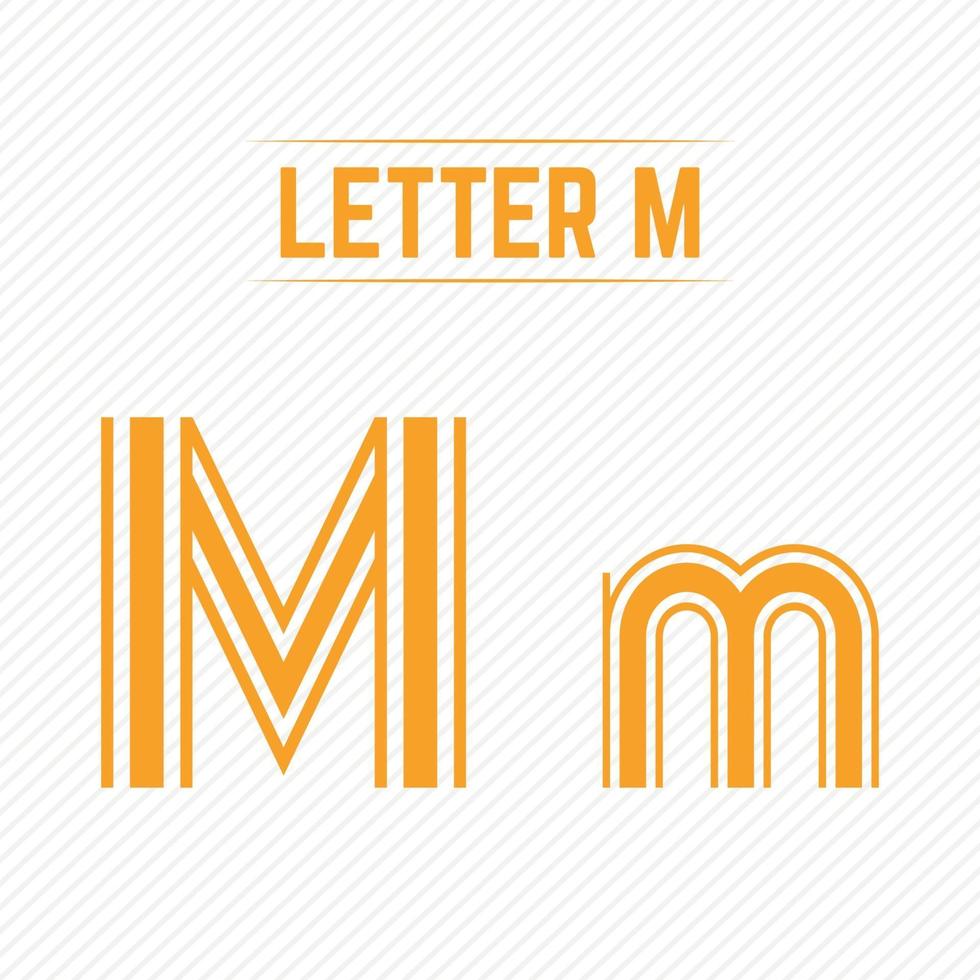 Abstract Letter M With Creative Design vector