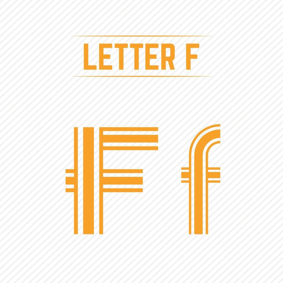 letra f abstracta con diseño creativo vector