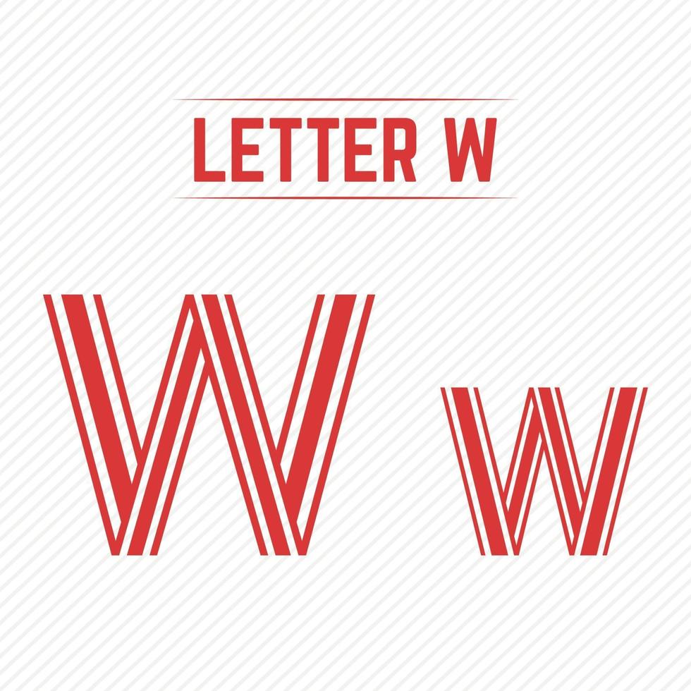 Abstract Letter W With Creative Design vector