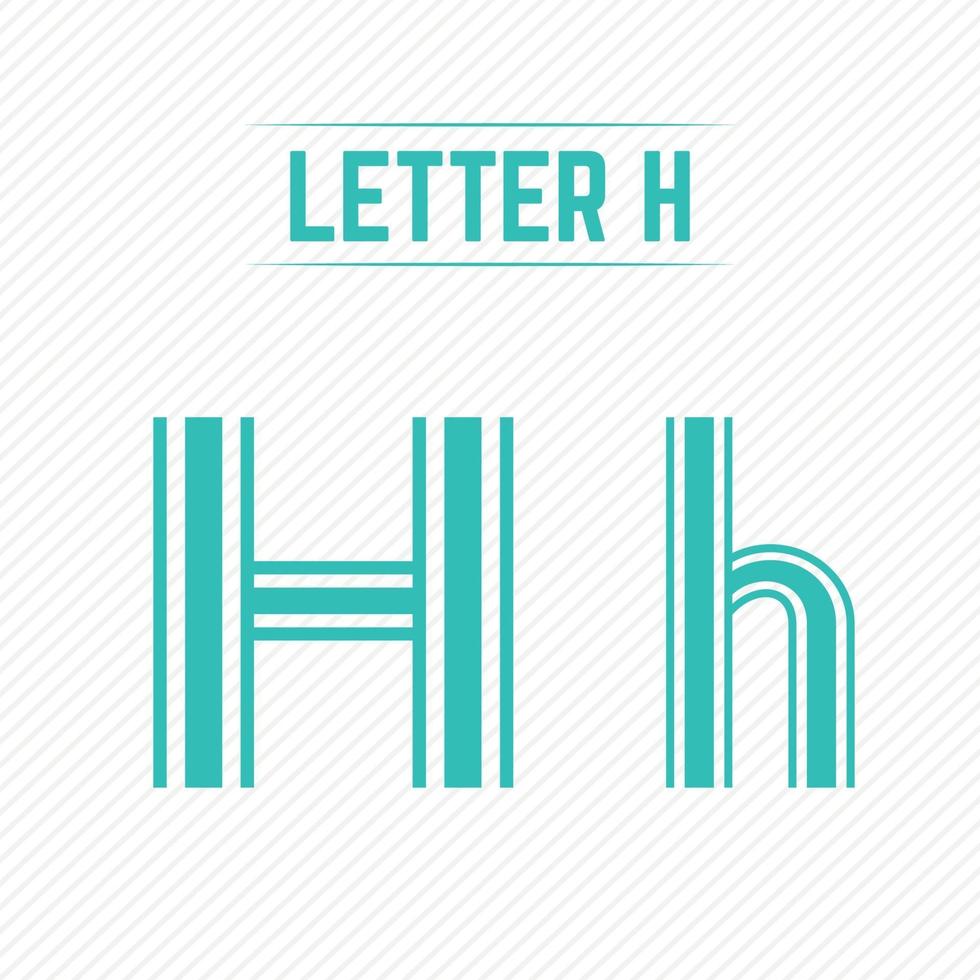 Abstract Letter H With Creative Design vector