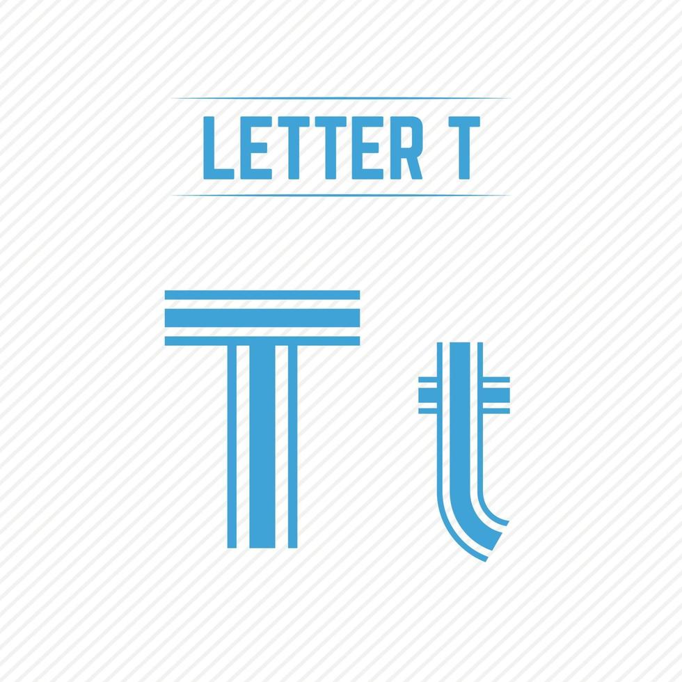 Abstract Letter T With Creative Design vector