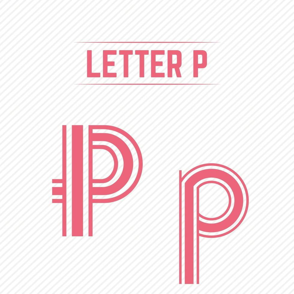 Abstract Letter P With Creative Design vector