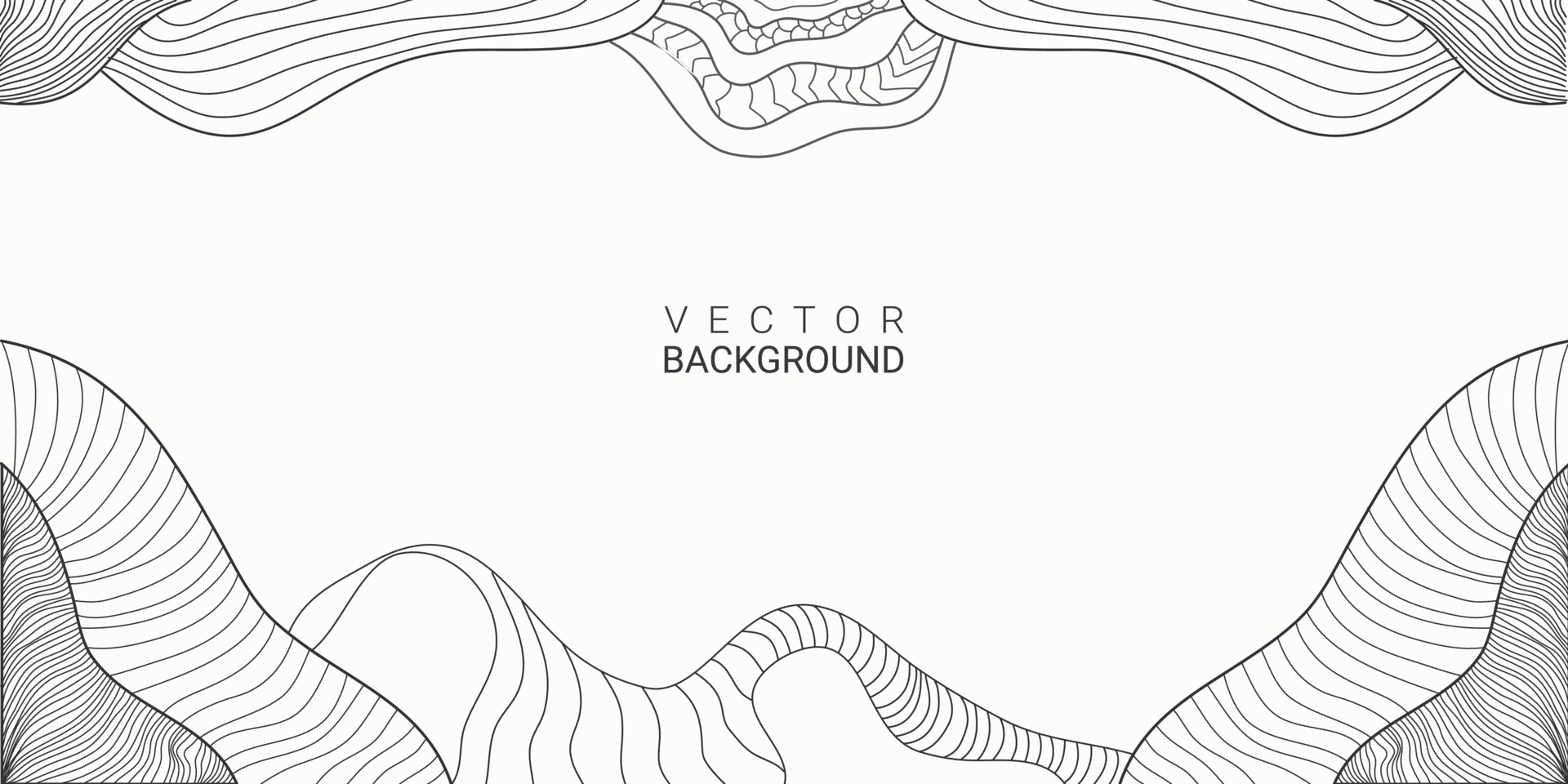 Line Art abstract background handdrawn floral, waves, nature 3057114 Vector Art at Vecteezy