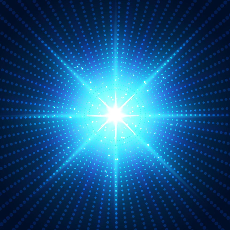 Abstract technology futuristic blue neon radial light background vector