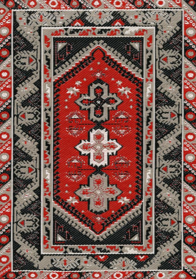 alfombra de diseño de tela tradicional asiática foto