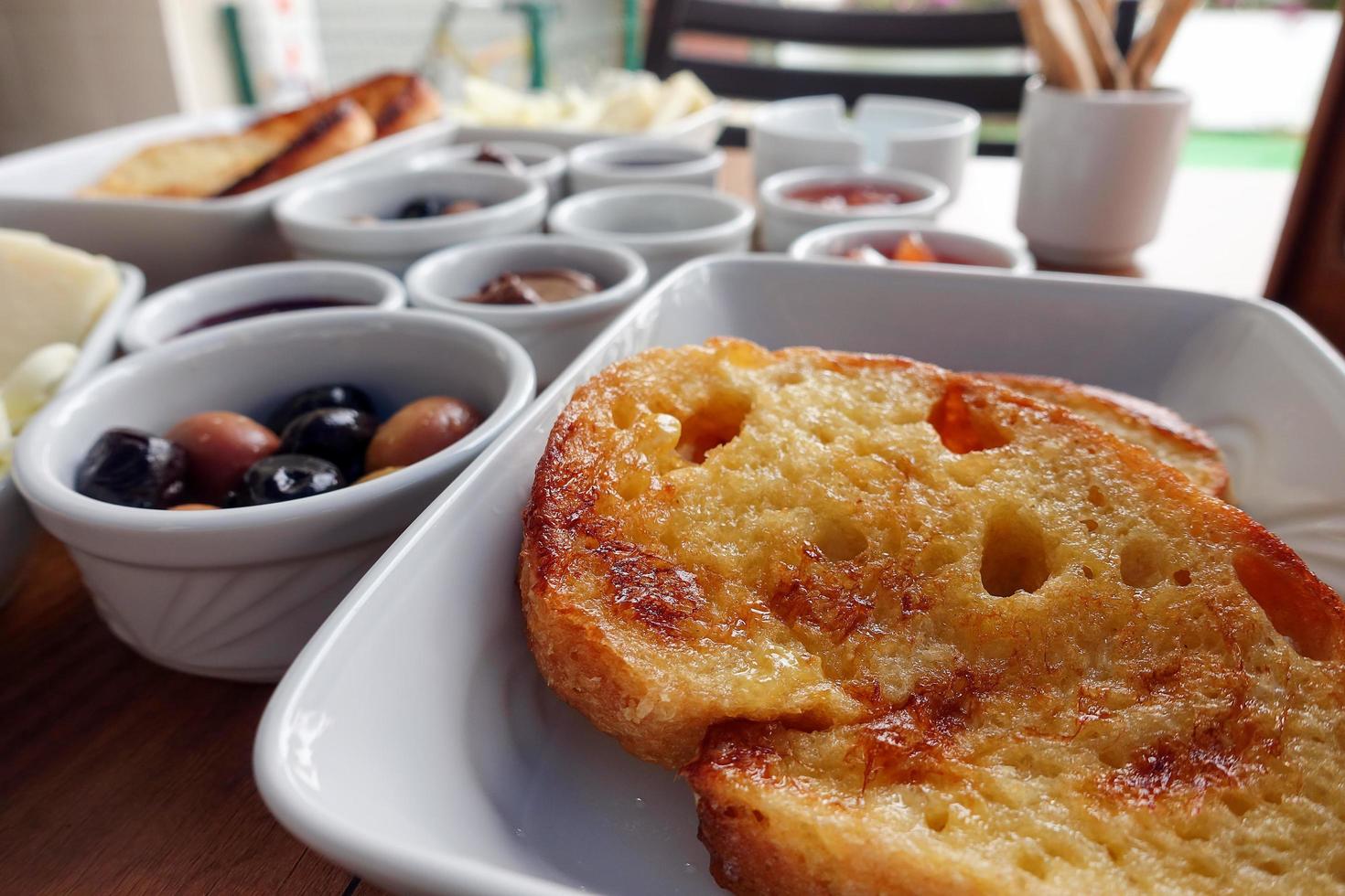 mesa de desayuno tradicional turco foto