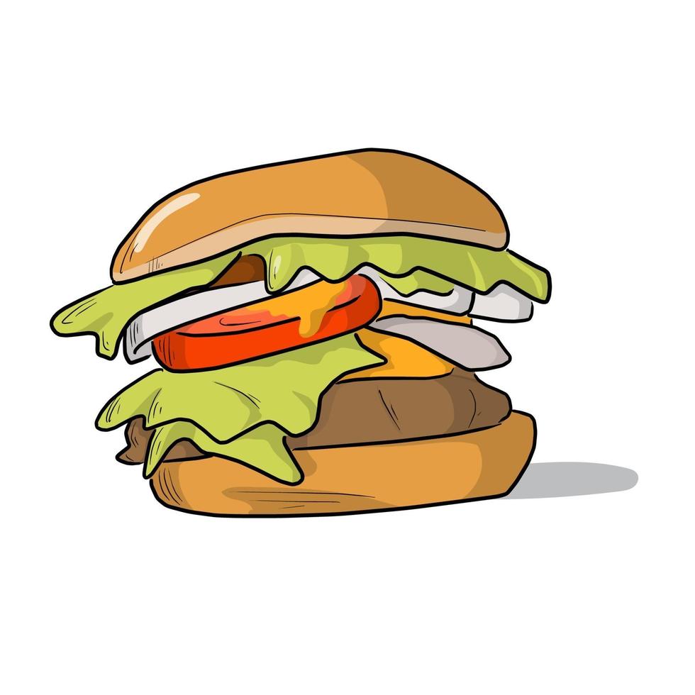 colorful hamburger vector