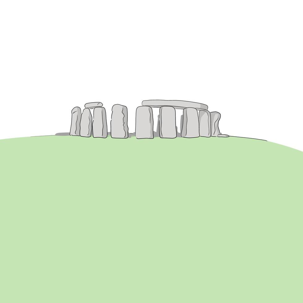 stonehenge en gran bretaña dibujado a mano vector